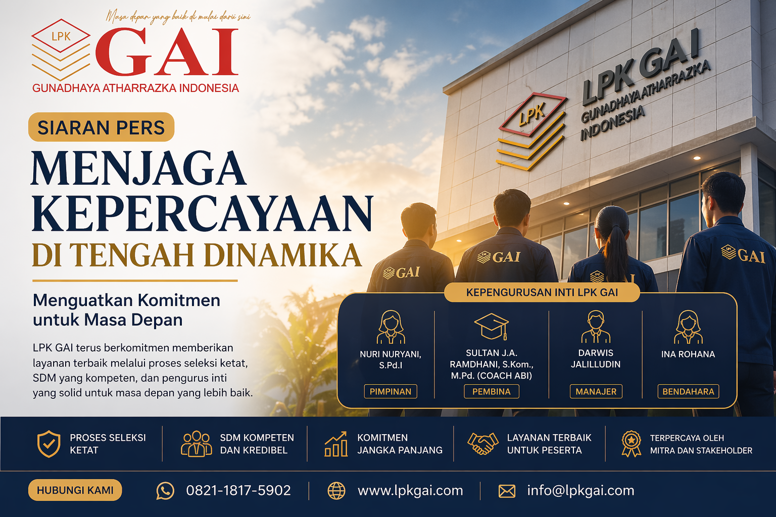 SIARAN PERS LPK GUNADHAYA ATHARRAZKA INDONESIA (LPK GAI)